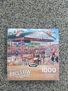 Chris Bigelow Country 1000-Piece Puzzle - Blue Ribbon County Fair (Blue)